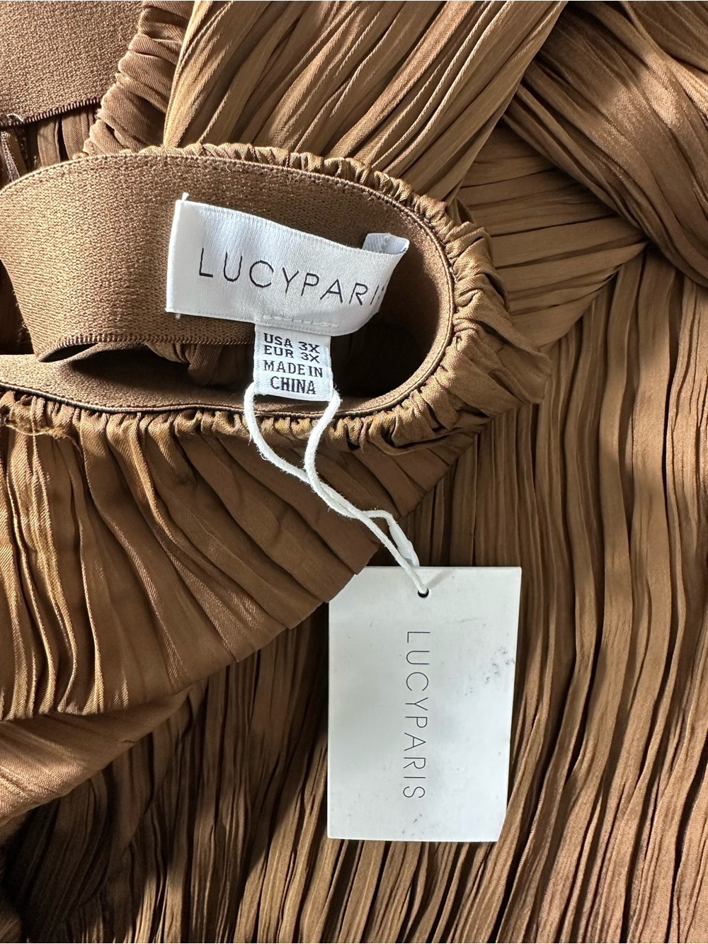 Lucy Paris Brown Pleated Maxi Skirt - Picture 4 of 11
